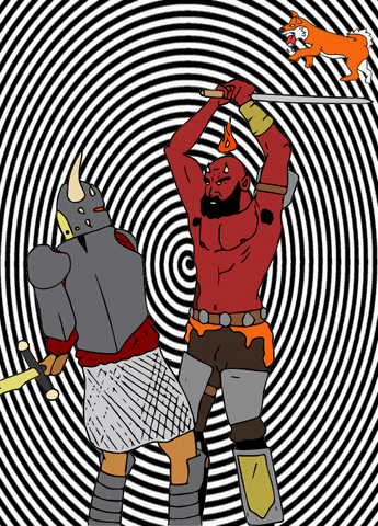 DaemonAdventures battle demon shiba knight GIF