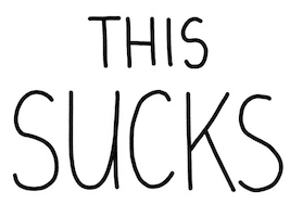 Lettering Sucks Sticker by Raf Sinopoli