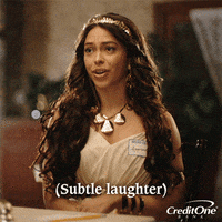 CreditOneBank smile laugh goddess chuckle GIF