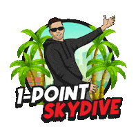 1pointSKYDIVE bradhunt heavydong 1pointskydive formationskydiving Sticker