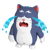 Cat Crying GIF by Liberty Cats Emojis
