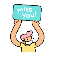Stay Home Miss You Sticker by Burnt Toast ®