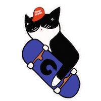 Cat Illustration Sticker by Inner Ocean Records