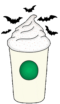 Pumpkin Spice Latte Halloween Sticker by Calypso Did It