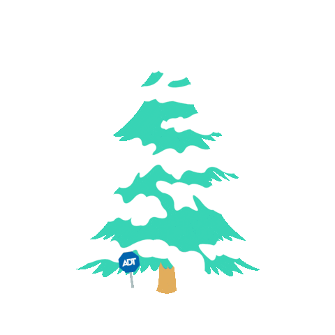 Christmas Tree Snow Sticker by ADT Security