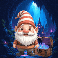 Crystals Cute Gnome GIF