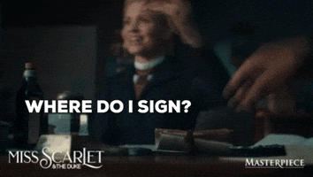 Sign Count Me In GIF by MASTERPIECE | PBS