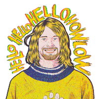 Kurt Cobain Hello Sticker