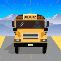 Driving School Bus GIF by EleonoraKuz