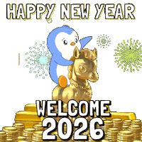 New Year Penguin Sticker by Pudgy Penguins
