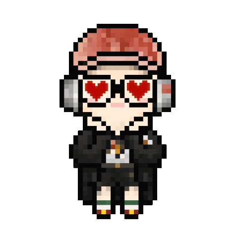 Pixel Love Sticker