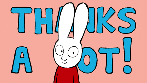 Happy Thank You So Much GIF by Simon Super Rabbit