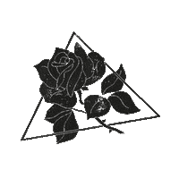 Black Rose Illustration Sticker by Crabtree & Evelyn