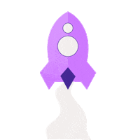 Blast Off Space Sticker by The Doe