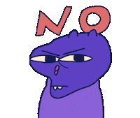 Cat No Sticker by Mekamee