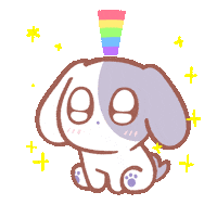 Dog Rainbow Sticker