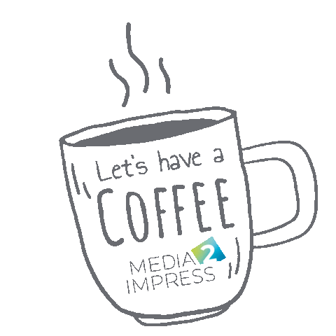 Media2Impress giphyupload coffee social media koffie Sticker