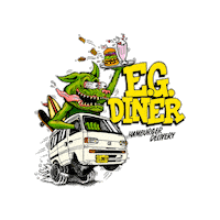 EGDINER delivery burger diner eg Sticker