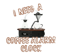 Alarm Clock Coffee Sticker by Kialoa GmbH