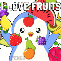 Dragon Fruit Spinning Sticker by Pudgy Penguins