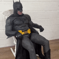 WFMMK batman bored waiting meh GIF
