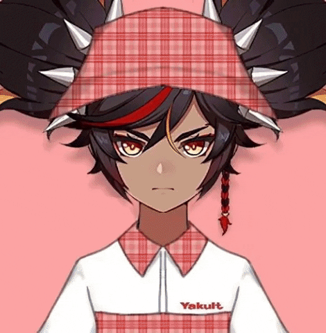 hydrogirlbarbara giphygifmaker red aesthetic genshin GIF