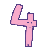 Number Four Sticker