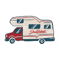Road Trip Vacation Sticker by South Dakota Tourism