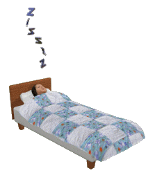 Tired Bed Sticker