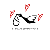 storklja-novorojencek štorklja novorojenček Sticker