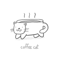 cat coffee GIF by hoppip
