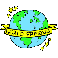 Hall Of Fame World Sticker by Russell Taysom