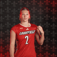 Volleyball Go Cards GIF by Louisville Cardinals