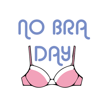 andychm day bra nobra nobraday Sticker