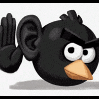 Listen Angry Bird GIF