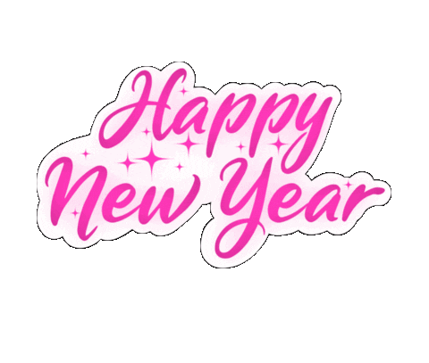 Happy New Year Pink Sticker