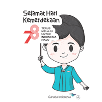 Merdeka Hutri Sticker by GarudaIndonesia