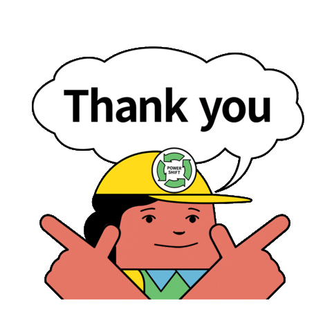 powershift-energy giphyupload thank you ありがとう さんきゅ Sticker
