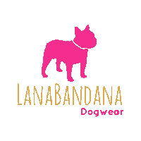 LanaBandanaDogwear logo pink gold lanabandana Sticker