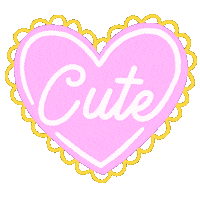 Ratecute love heart fashion pink Sticker