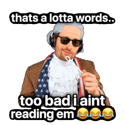 Yapping Didnt Read Sticker