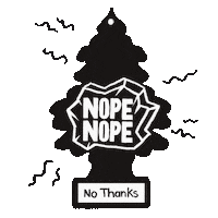 No Thank You Car Sticker