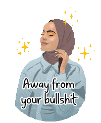 Away From Bullshit Sticker by kalybox