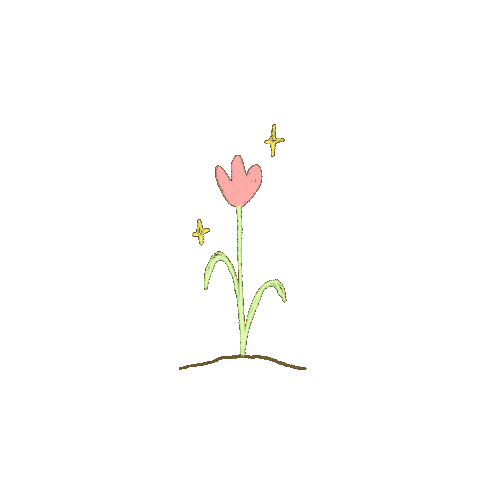 rosecartwrightillustration pink flower star sweet Sticker