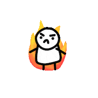 Angry Fire Sticker