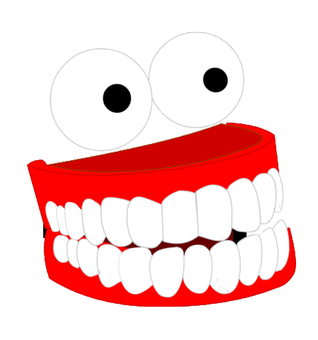 Teeth Chattering Sticker by Ali Graham
