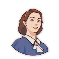 Blue Dress Smile Sticker