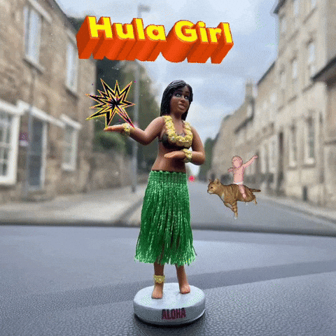 smithers1969 giphyattribution hawaii hula girl vw golf GIF
