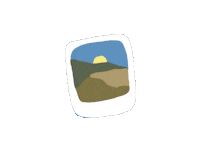 artbybrb summer sunset mountain sunrise Sticker