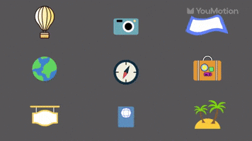 Travel Icons And Vacation Elements Pack | Video |You Motion